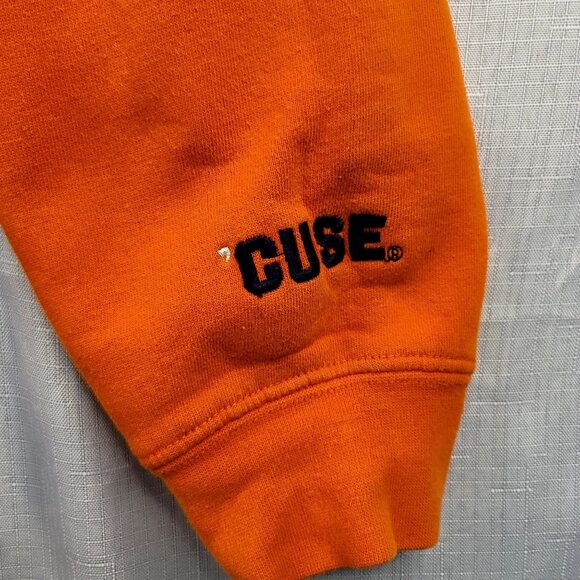 Syracuse University Orange Hood Sweatshirt Blue S Chest Logo Cuse Sleeve Medium - Picture 2 of 7